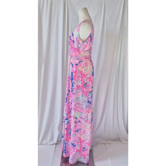 Lilly Pulitzer Womens Multi Playa Hermosa Sloane Maxi Dress Large - Picture 3 of 7